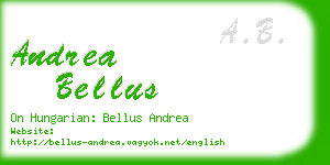 andrea bellus business card